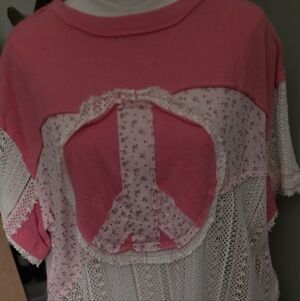 Pink Lace Shirt Good For Superbowl